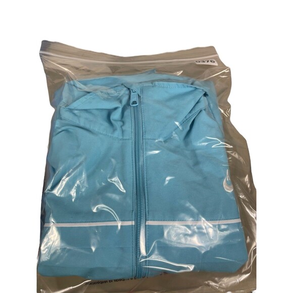 VTG Y2K 90s Nike Baby Blue Lightweight Full Zip Track Activewear Jacket XL - Picture 13 of 13